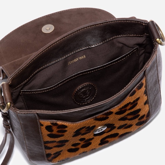 Johnny Was Leopard Crossbody Satchel - Picture 5 of 9